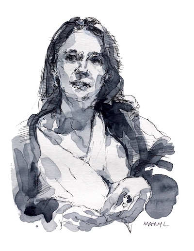 dessin-jeune-femme-Blandine-Maryl-portraitiste-Toulouse